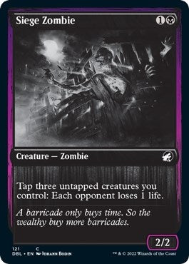 Image for Siege Zombie (121) [Innistrad: Double Feature]