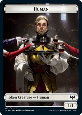 Image for Human (001) // Spirit (002) Double-Sided Token (1 // 2) [Innistrad: Crimson Vow]