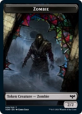 Image for Zombie (008) // Spirit Cleric Double-Sided Token [Innistrad: Crimson Vow]