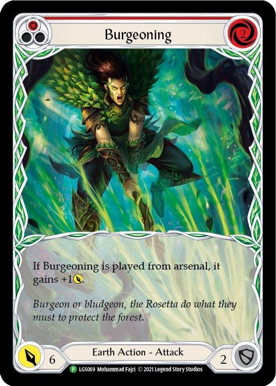 Image for Burgeoning (Red) - LGS069 (LGS069) (Flesh and Blood: Promo Cards) - Flesh and Blood TCG