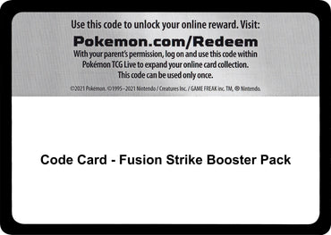 Image for Code Card - Fusion Strike Booster Pack - Pokemon
