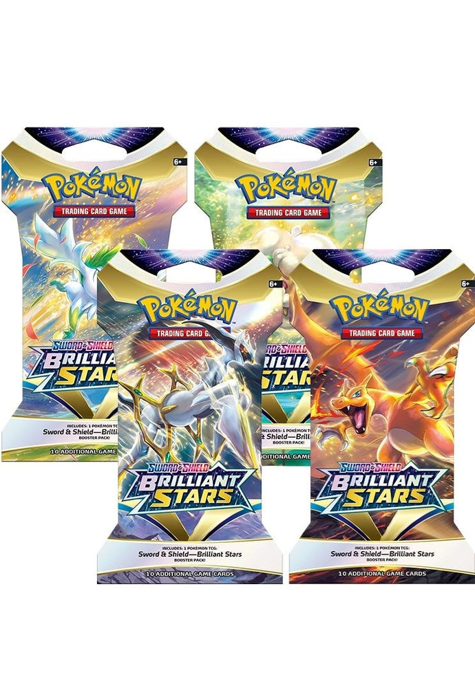Brilliant Stars Sleeved Booster Pack Art Bundle [Set of 4] [SWSH09: Brilliant Stars]