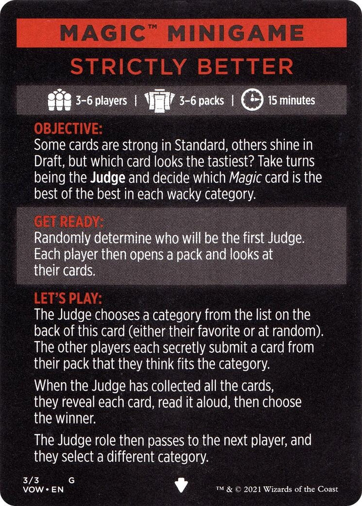 Image for Magic Minigame: Strictly Better (3) [Innistrad: Crimson Vow]
