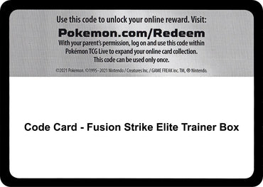 Image for Code Card - Fusion Strike Elite Trainer Box - Pokemon