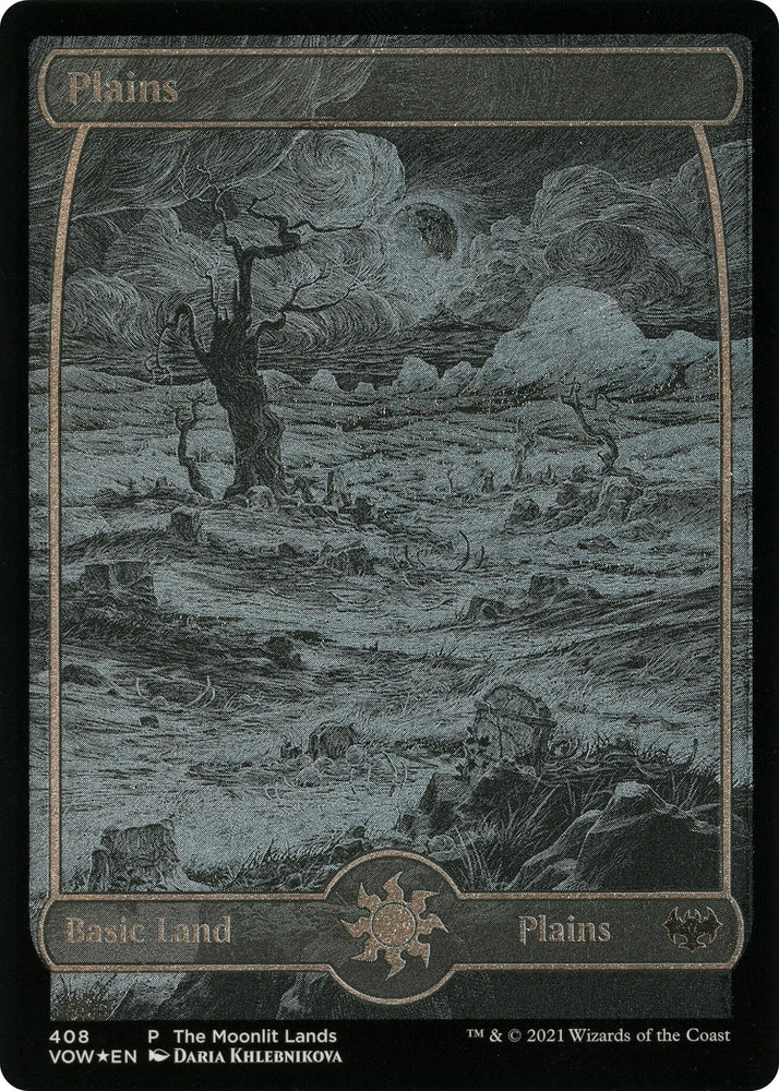 Image for Plains (Moonlit Land) (Foil Etched) (408) - Magic: The Gathering