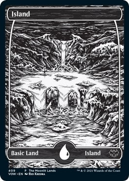 Image for Island (Moonlit Land) (Foil Etched) (409) [WPN & Gateway Promos]