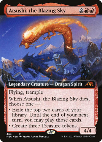 Image for Atsushi, the Blazing Sky (Extended Art) (463) [Kamigawa: Neon Dynasty]