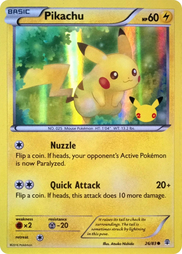 Pikachu - 26/83 (20th Anniversary) (026/083) (Miscellaneous Cards & Products)