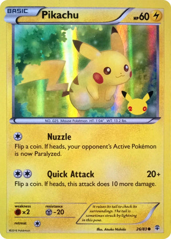 Pikachu - 26/83 (20th Anniversary) (026/083) (Miscellaneous Cards & Products)
