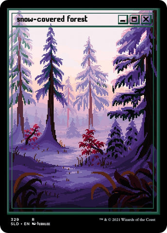 Image for Snow-Covered Forest (PixelSnowLands.jpg) (329) [Secret Lair Drop Series]