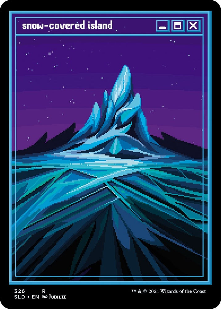 Image for Snow-Covered Island (PixelSnowLands.jpg) (326) [Secret Lair Drop Series]