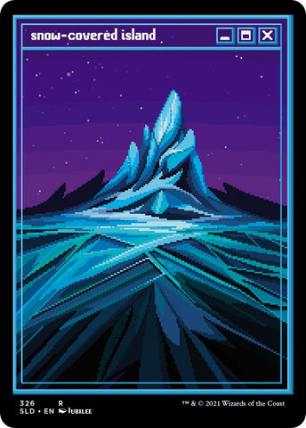 Image for Snow-Covered Island (PixelSnowLands.jpg) (326) [Secret Lair Drop Series]
