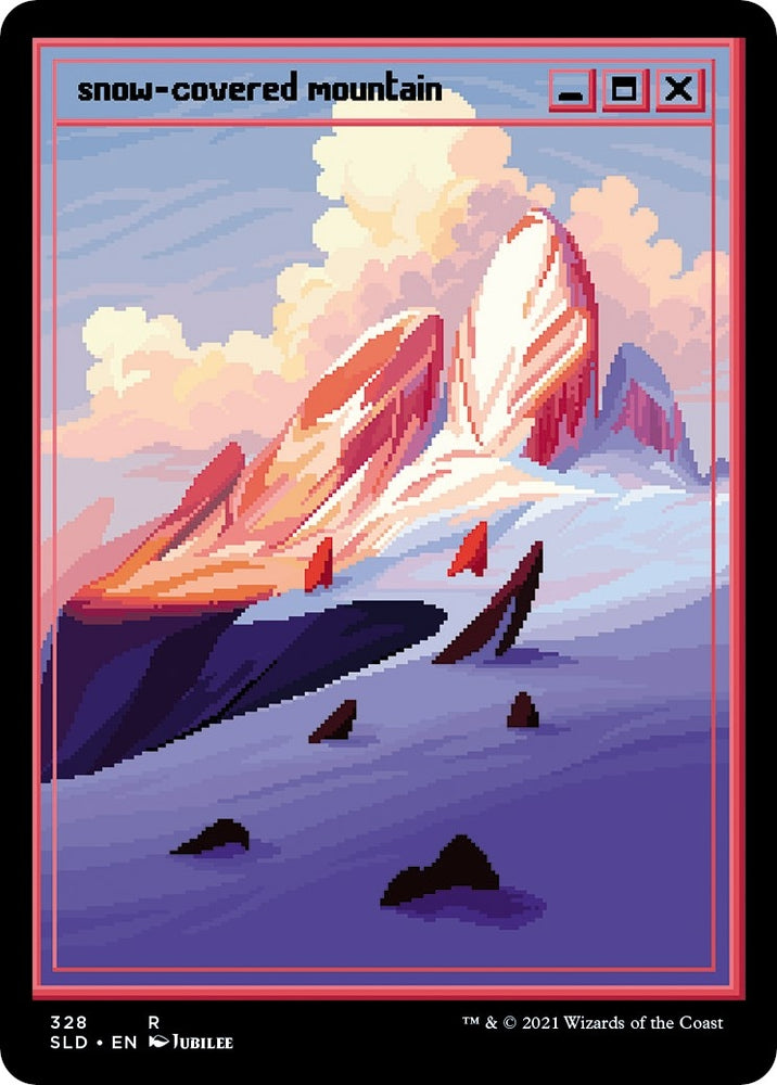 Image for Snow-Covered Mountain (PixelSnowLands.jpg) (328) [Secret Lair Drop Series]