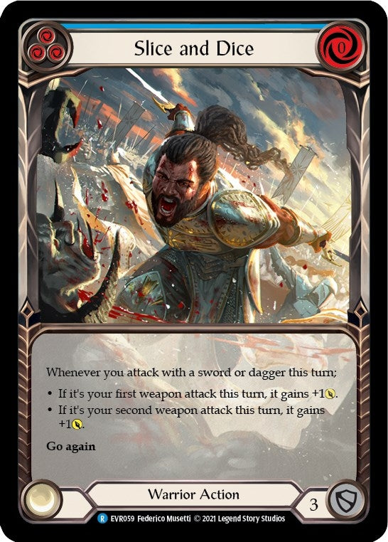 Image for Slice and Dice (Blue) (Extended Art) (EVR059) (Everfest) - Flesh and Blood TCG