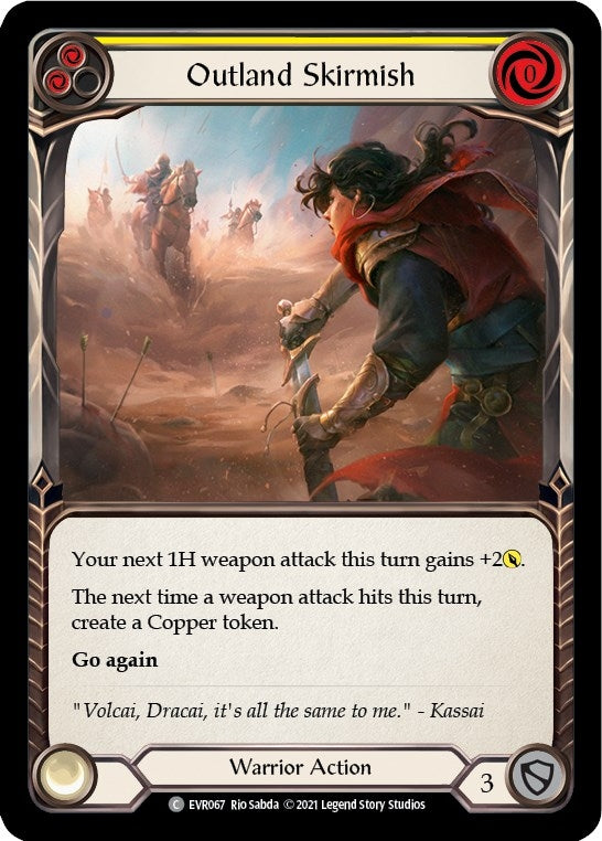Image for Outland Skirmish (Yellow) (EVR067) (Everfest) - Flesh and Blood TCG