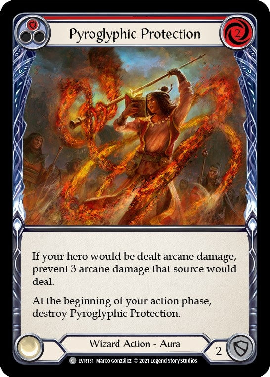 Image for Pyroglyphic Protection (Red) (EVR131) (Everfest) - Flesh and Blood TCG