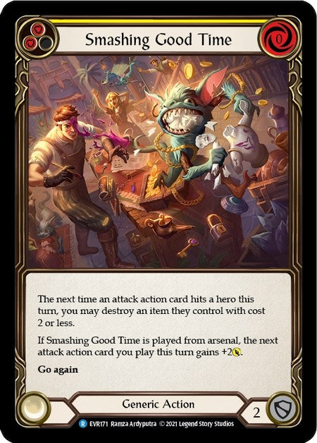 Image for Smashing Good Time (Yellow) (EVR171) (Everfest) - Flesh and Blood TCG