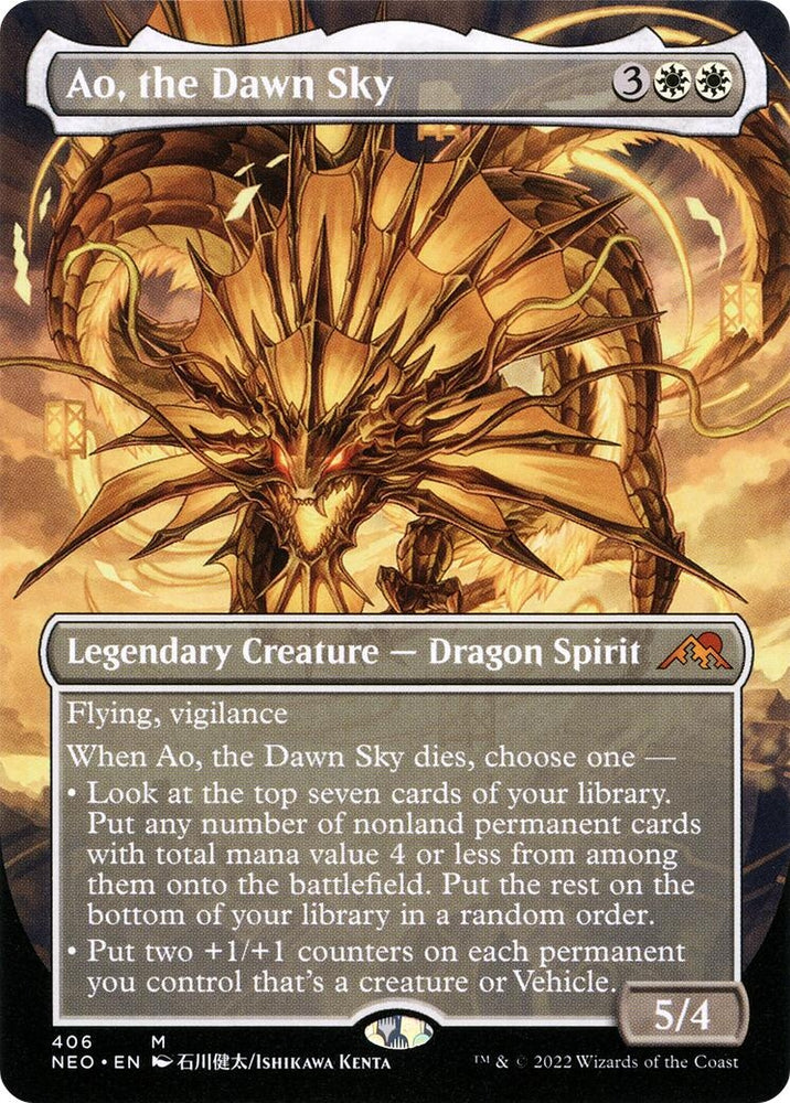 Image for Ao, the Dawn Sky (Borderless) (406) [Kamigawa: Neon Dynasty]