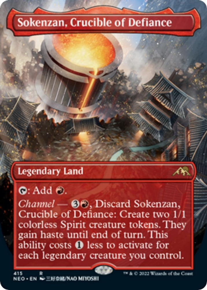 Image for Sokenzan, Crucible of Defiance (Borderless) (415) [Kamigawa: Neon Dynasty]
