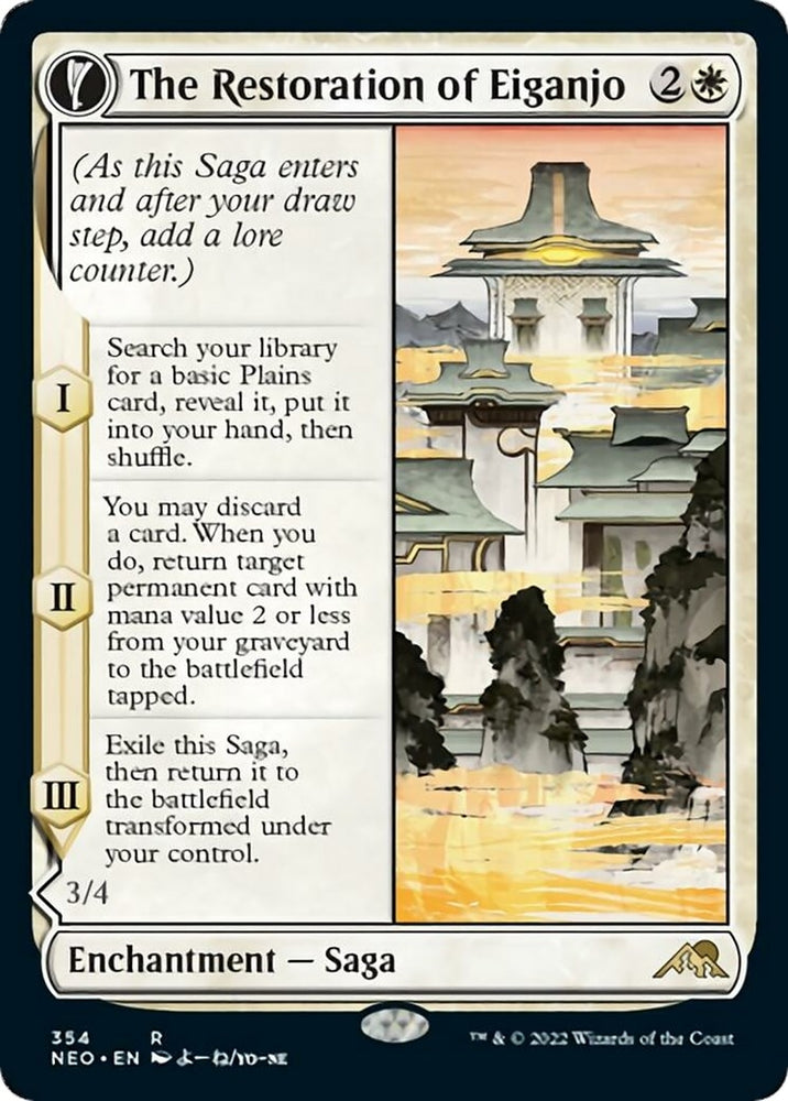 Image for The Restoration of Eiganjo (Showcase) (354) [Kamigawa: Neon Dynasty]