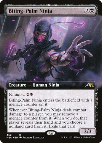 Image for Biting-Palm Ninja (Extended Art) (452) [Kamigawa: Neon Dynasty]