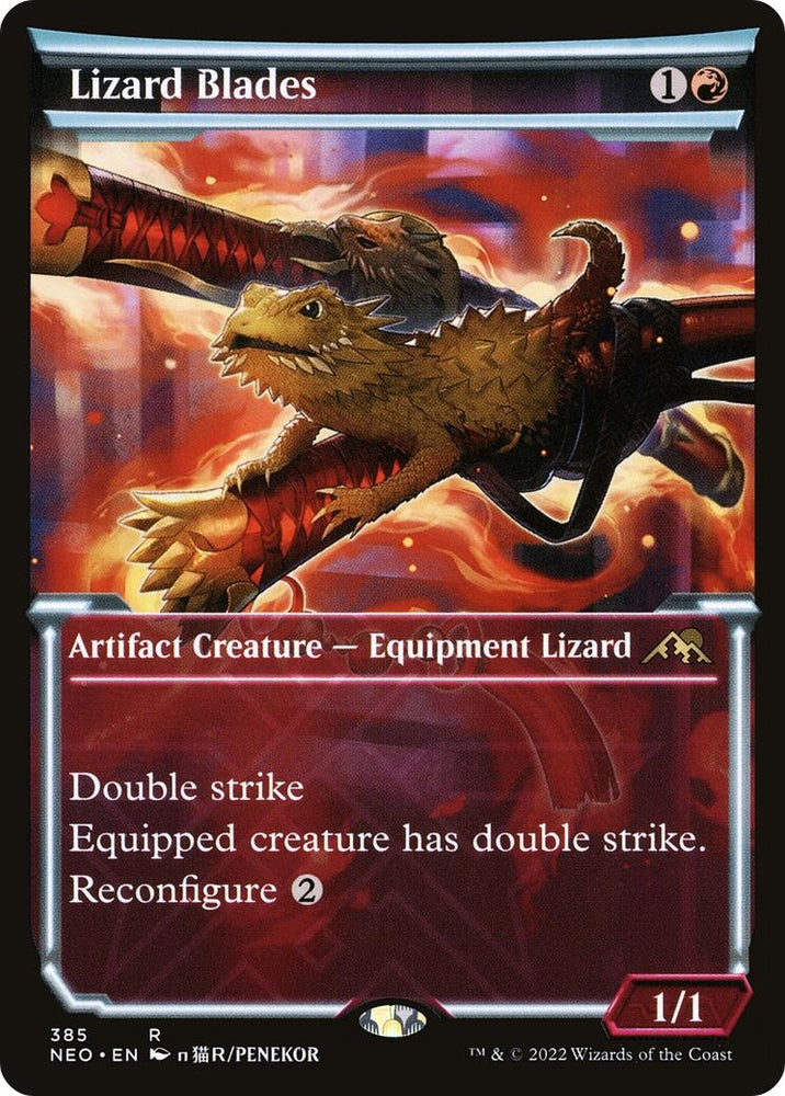 Image for Lizard Blades (Showcase) (385) [Kamigawa: Neon Dynasty]