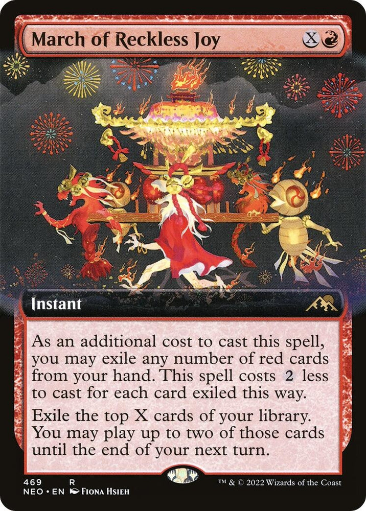 Image for March of Reckless Joy (Extended Art) (469) [Kamigawa: Neon Dynasty]