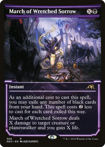 Image for March of Wretched Sorrow (Showcase) (380) [Kamigawa: Neon Dynasty]