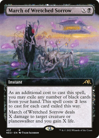 Image for March of Wretched Sorrow (Extended Art) (457) [Kamigawa: Neon Dynasty]