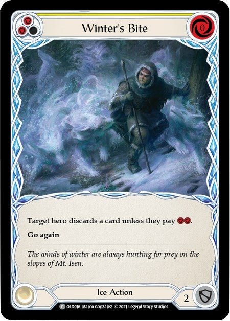 Image for Winter's Bite (Yellow) (OLD016) (Blitz Deck: Tales of Aria - Oldhim) - Flesh and Blood TCG