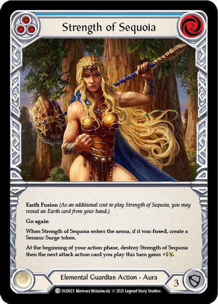 Image for Strength of Sequoia (Blue) (OLD023) (Blitz Deck: Tales of Aria - Oldhim) - Flesh and Blood TCG