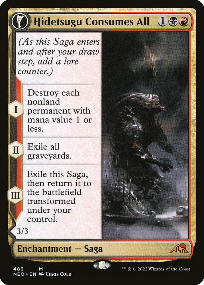 Image for Hidetsugu Consumes All (Extended Art) (486) [Kamigawa: Neon Dynasty]