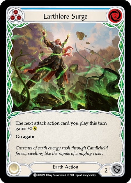 Image for Earthlore Surge (Blue) (OLD027) (Blitz Deck: Tales of Aria - Oldhim) - Flesh and Blood TCG