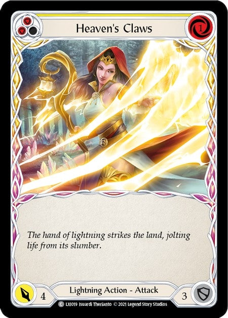 Image for Heaven's Claws (Yellow) (LXI019) (Blitz Deck: Tales of Aria - Lexi) - Flesh and Blood TCG