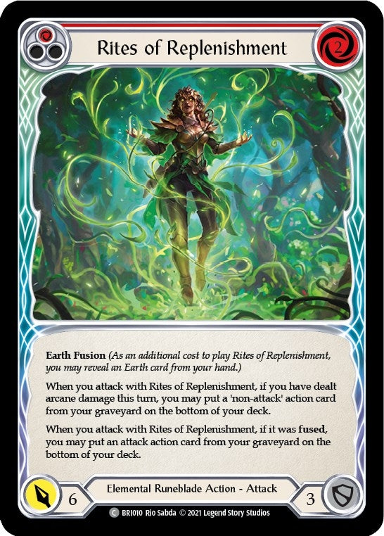 Image for Rites of Replenishment (Red) (BRI010) (Blitz Deck: Tales of Aria - Briar) - Flesh and Blood TCG