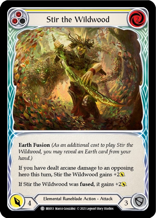 Image for Stir the Wildwood (Yellow) (BRI013) (Blitz Deck: Tales of Aria - Briar) - Flesh and Blood TCG