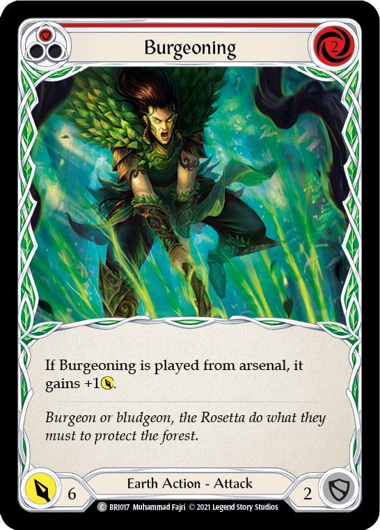 Image for Burgeoning (Red) (BRI017) (Blitz Deck: Tales of Aria - Briar) - Flesh and Blood TCG
