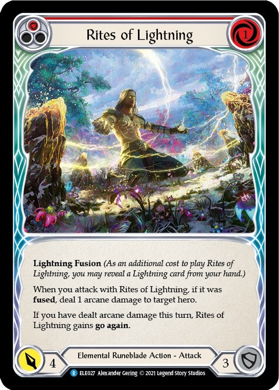 Image for Rites of Lightning (Red) (BRI027) (Blitz Deck: Tales of Aria - Briar) - Flesh and Blood TCG