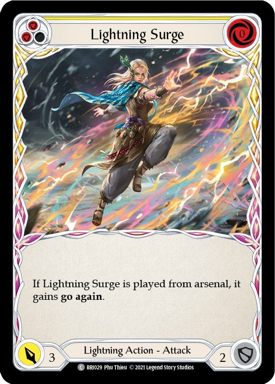 Image for Lightning Surge (Yellow) (BRI029) (Blitz Deck: Tales of Aria - Briar) - Flesh and Blood TCG
