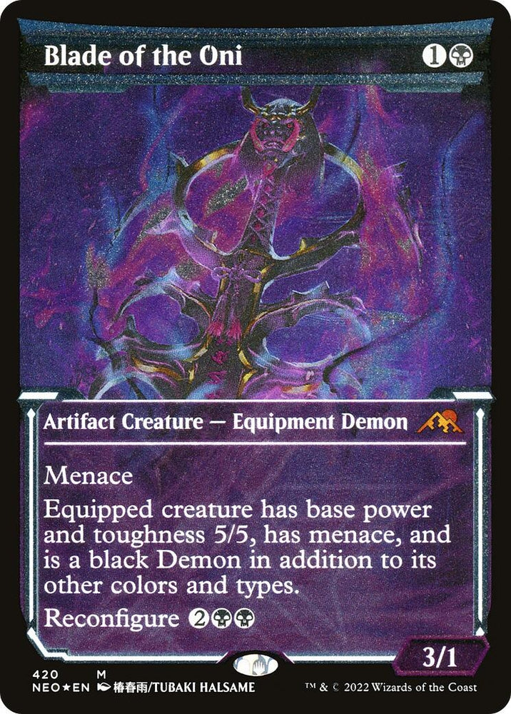 Image for Blade of the Oni (Showcase) (Foil Etched) (420) [Kamigawa: Neon Dynasty]