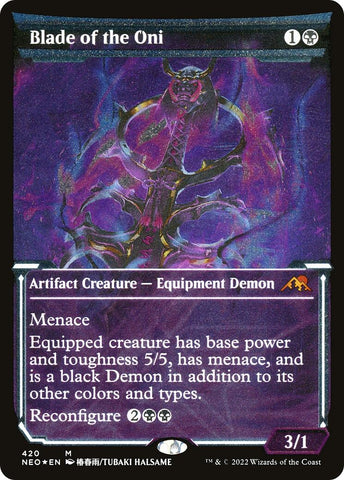 Image for Blade of the Oni (Showcase) (Foil Etched) (420) [Kamigawa: Neon Dynasty]