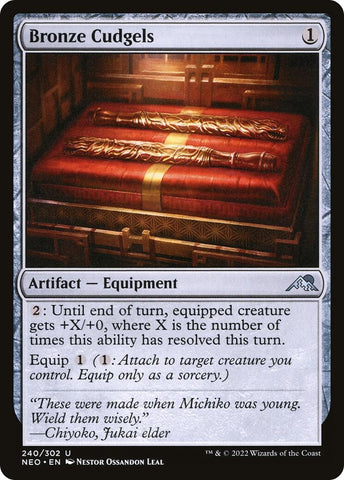 Image for Bronze Cudgels (240) [Kamigawa: Neon Dynasty]