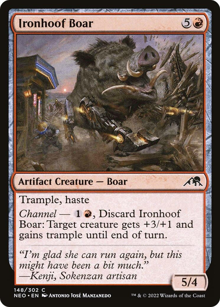 Image for Ironhoof Boar (148) [Kamigawa: Neon Dynasty]