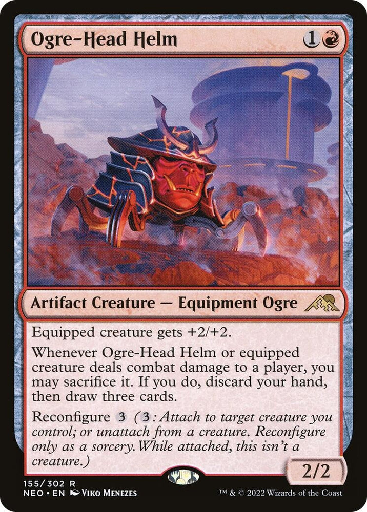 Image for Ogre-Head Helm (155) [Kamigawa: Neon Dynasty]