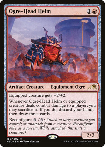 Image for Ogre-Head Helm (155) [Kamigawa: Neon Dynasty]