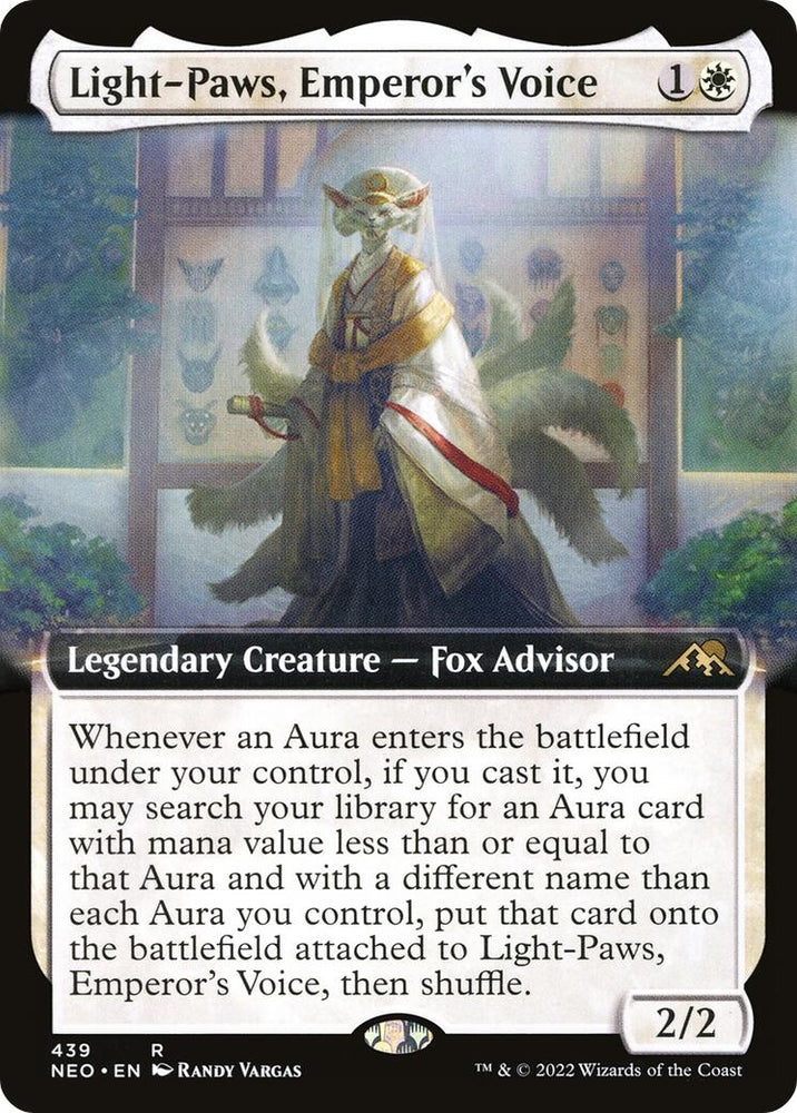 Image for Light-Paws, Emperor's Voice (Extended Art) (439) [Kamigawa: Neon Dynasty]