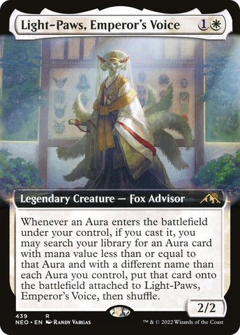 Image for Light-Paws, Emperor's Voice (Extended Art) (439) [Kamigawa: Neon Dynasty]