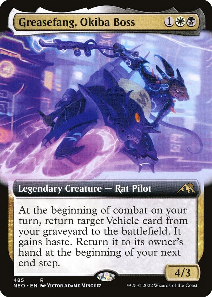 Image for Greasefang, Okiba Boss (Extended Art) (485) [Kamigawa: Neon Dynasty]