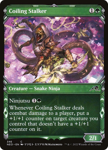 Image for Coiling Stalker (Showcase) (346) [Kamigawa: Neon Dynasty]