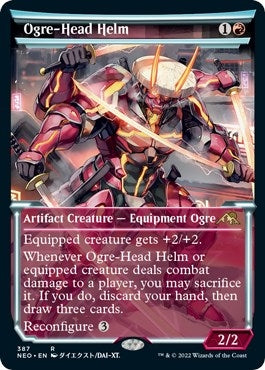 Image for Ogre-Head Helm (Showcase) (387) [Kamigawa: Neon Dynasty]